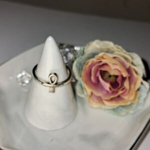 Ankh Symbol Silvertone Band Ring